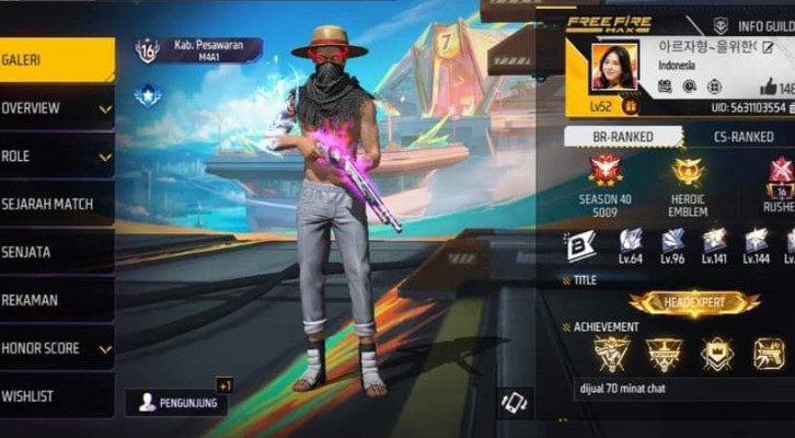 Klaim Login Akun Free Fire Sultan Gratis Hari Ini 