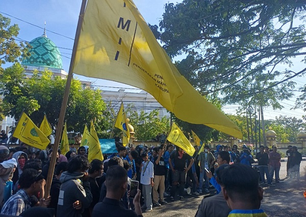 Aksi Demontrasi PMII Tuntut 7 Poin, Bupati Bone Tak Pernah Temui