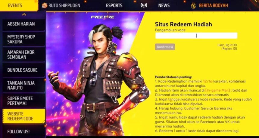 Kode Redeem FF